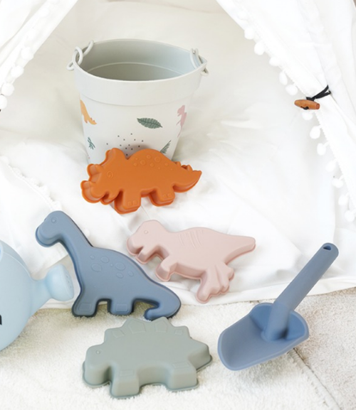 Набор для песка с ведром "Динозавры", белый