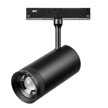 209037 Светильник 48V для трека UNO LED 12W 1000LM 10-55G ЧЕРНЫЙ МАТОВЫЙ 3000K