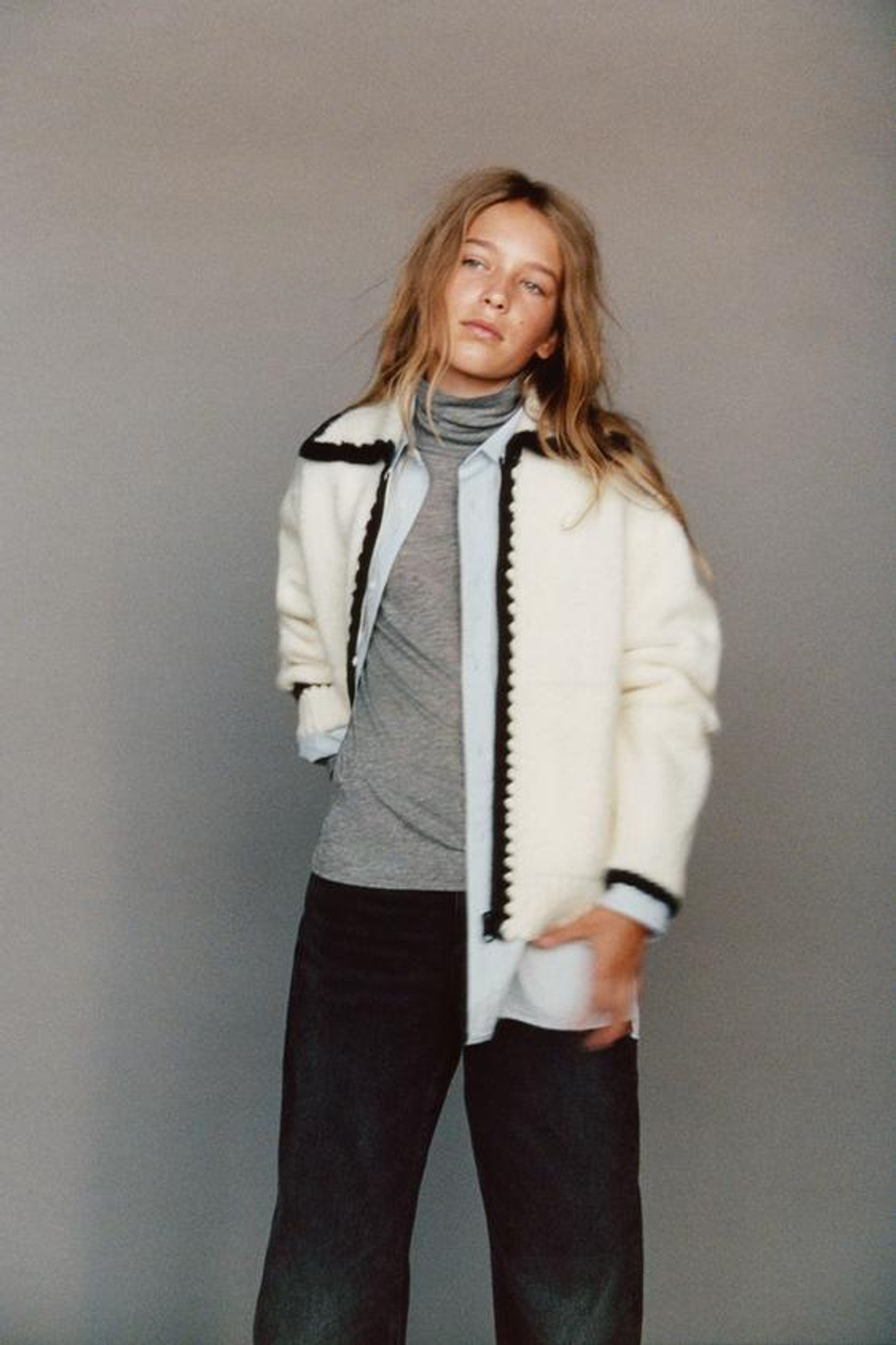 ZARA КАРДИГАН, ЭКРЮ