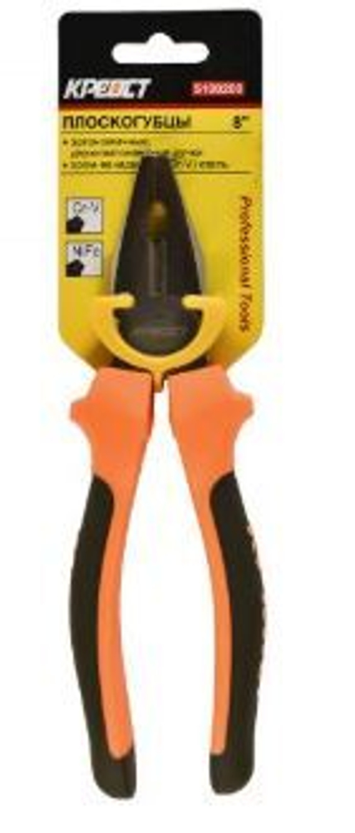 Плоскогубцы 200мм, 2-х комп. ручка  (тонконосы)  Cr-V  5100200