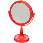 Зеркало настольное на ножке «Beauty», матовое, круг, микс 3 цв, 25,5см, d-15см