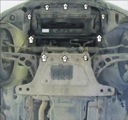 Защита Радиатора. 2 мм, Сталь. для BMW 3 (e46) 2001-2005 MOTODOR.00215