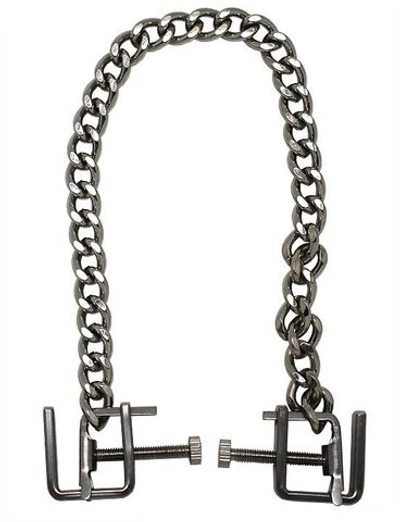 Серебристые винтовые зажимы для груди (Цвет: серебристый)