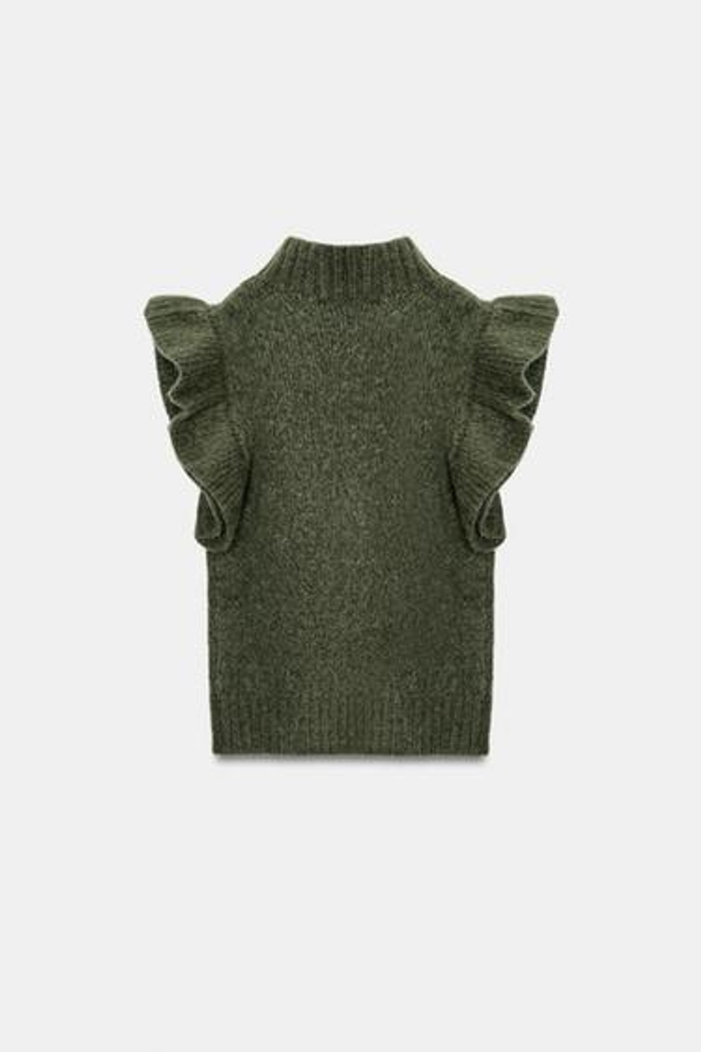 Шерстяной жилет с оборками - ZARA