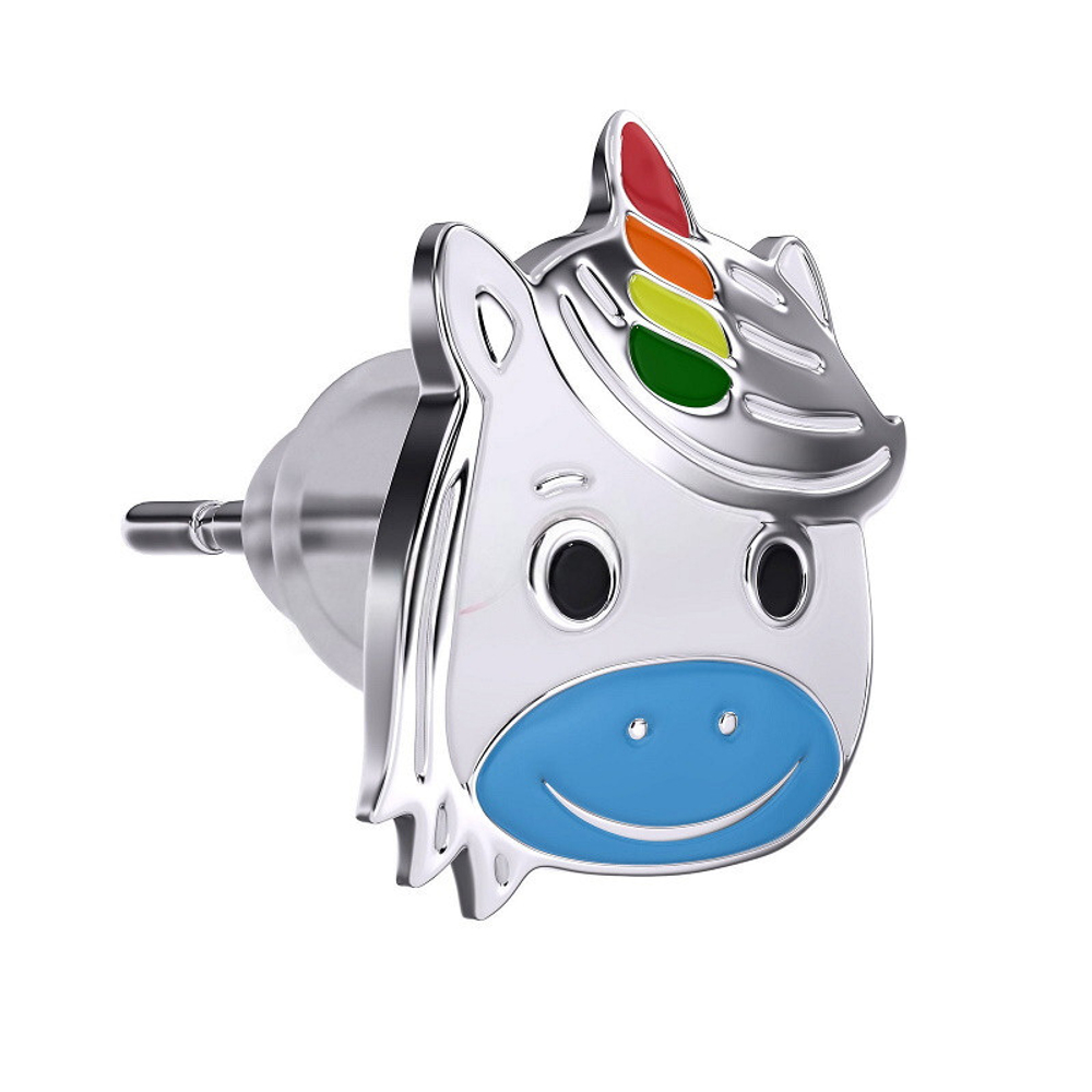 Детские серьги-гвоздики Suki Unicorn Biojoux BJT731