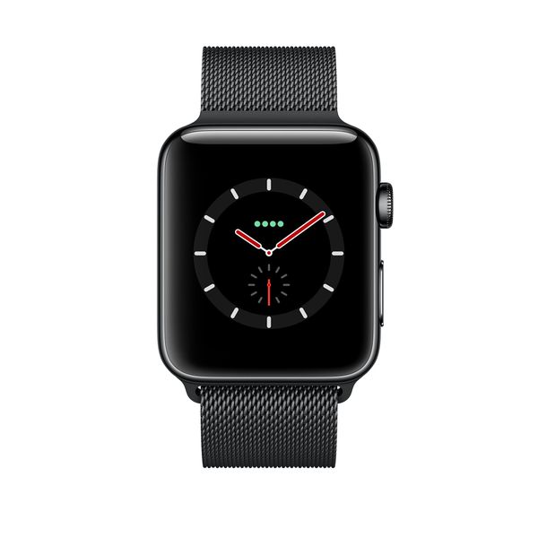 Apple Watch Series 3 Cellular 42mm Stainless Steel Case with Milanese Loop (Space Black)