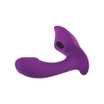 Фиолетовый мини-вибратор с вакуумной стимуляцией (Цвет: фиолетовый)