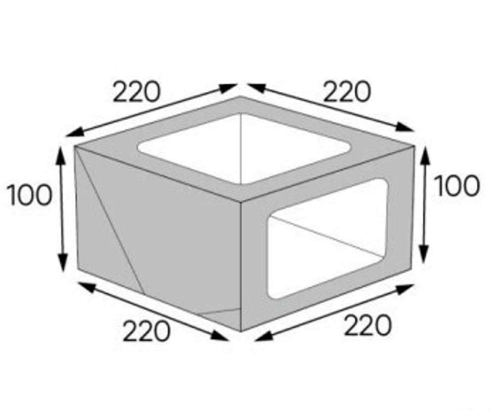 Упаковка Cake Window White 220*220*100 мм