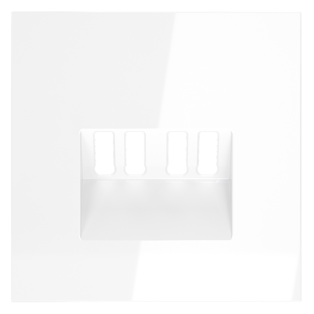 Накладка для розетки акустической 4-местной , S70 (белый глянцевый)