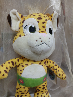 Леопард жёлтый, стоит, 30 см