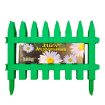 Забор декоративный пластмасса, Palisad, Частокол №1, 28х300 см, зел, ЗД01
