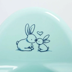 Детская ванна "Кролик" 102 см, мятный , со сливной пробкой