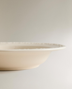 Zara Home набор столовой посуды из фаянса, цвет кремовый, 28.4 см