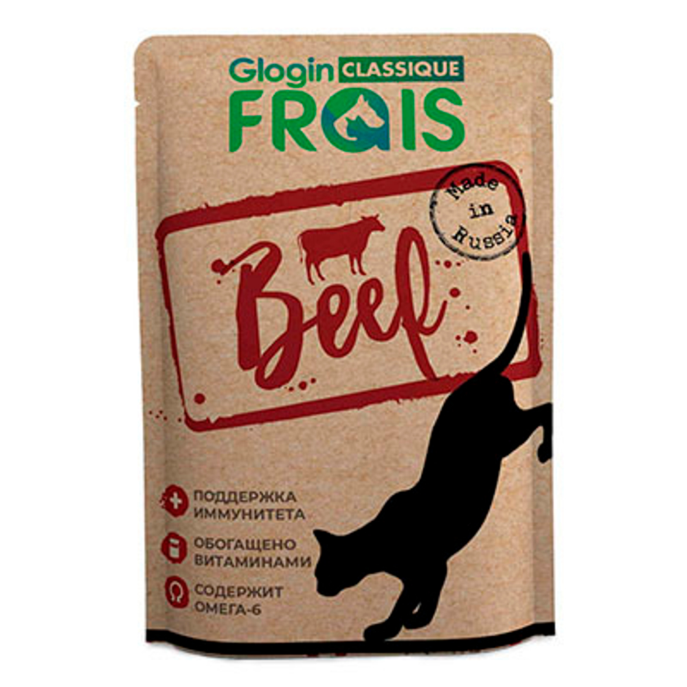 Frais Classique Паучи для кошек Говядина в соусе, 85гр