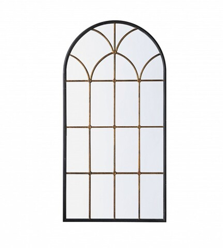 Зеркало окно 86X2,5X166,5см металл, зеркало, мдф, дерево