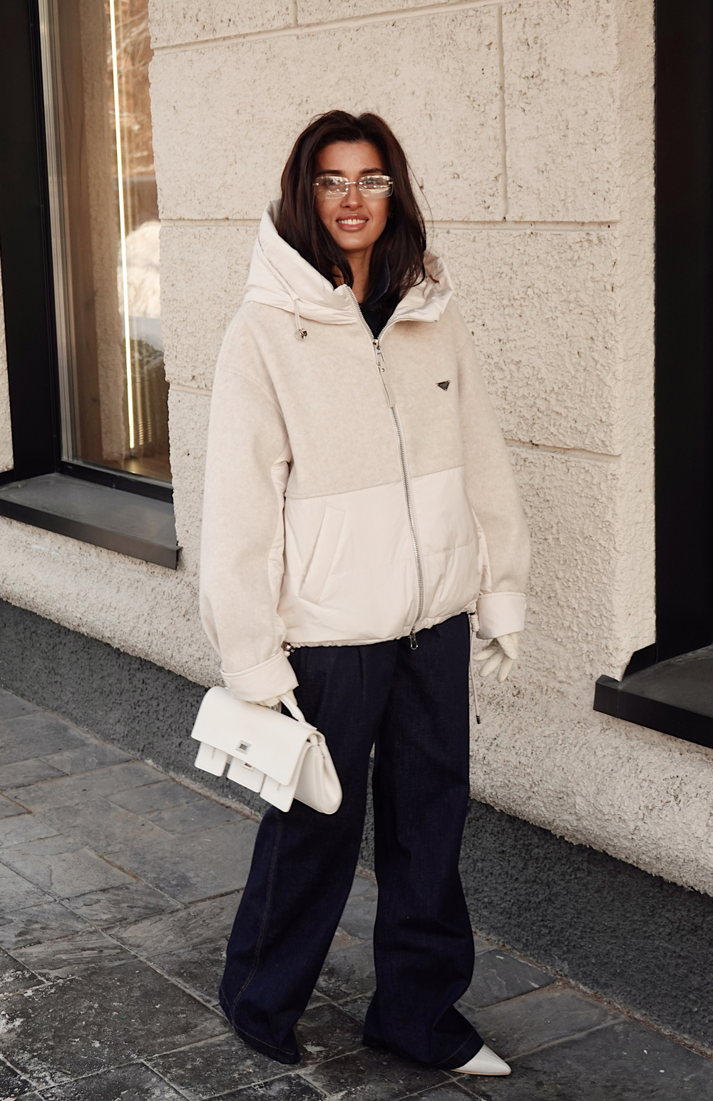 Куртка демисезонная комбинированная с шерстью