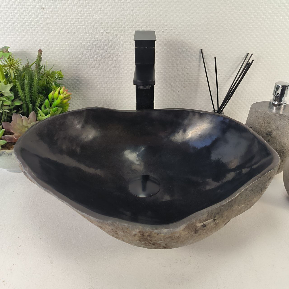 Раковина из речного камня RS-65430 46*37*14 0856