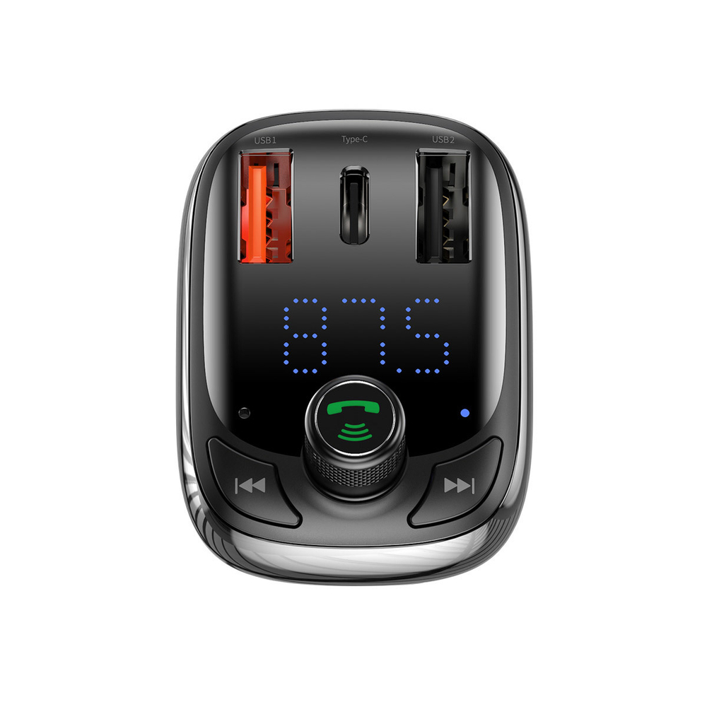 M-трансмиттер + Автомобильная зарядка Baseus T Typed S-13 Wireless MP3 Car Charger (PPS Quick Charger)