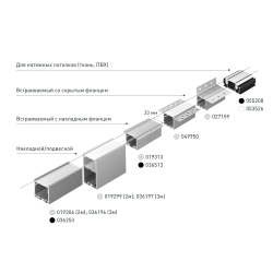 Профиль STRETCH-32-CEIL-CENTER-2000 BLACK (Arlight, Алюминий) 055208