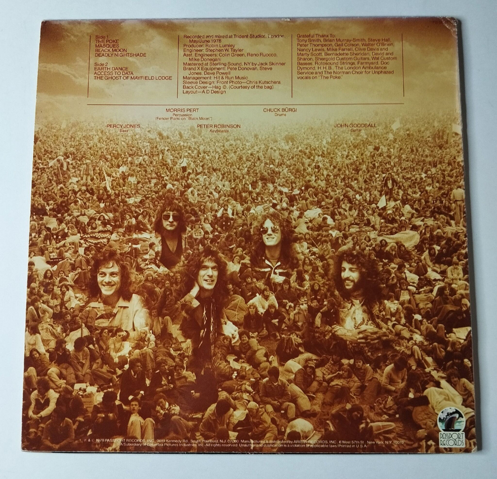 Винтажная виниловая пластинка LP Brand X Masques (USA 1978)