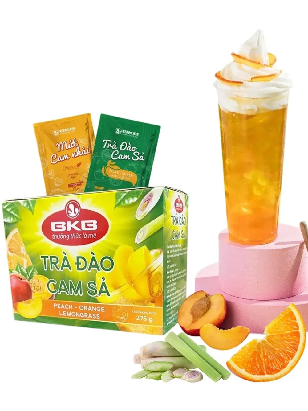 Вьетнамский чай со вкусом персик-апельсин-лемонграсс 275 г
