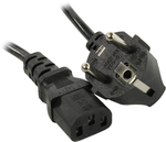 5bites &lt;PC207-18A&gt; Кабель компьютер - розетка 220V 1.8м Европейский стандарт, Г-образный