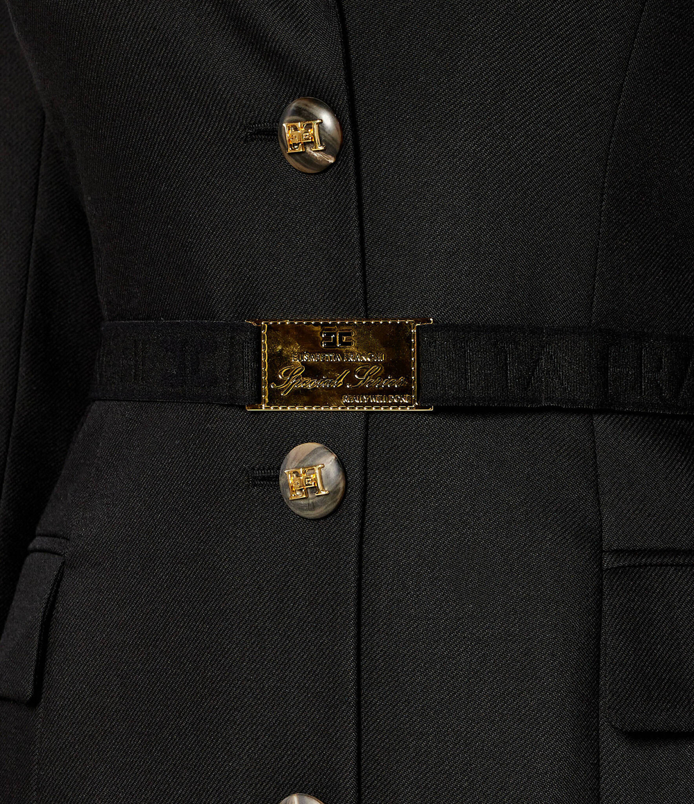 Хлопковое платье Elisabetta Franchi - черный(AB63846E2)