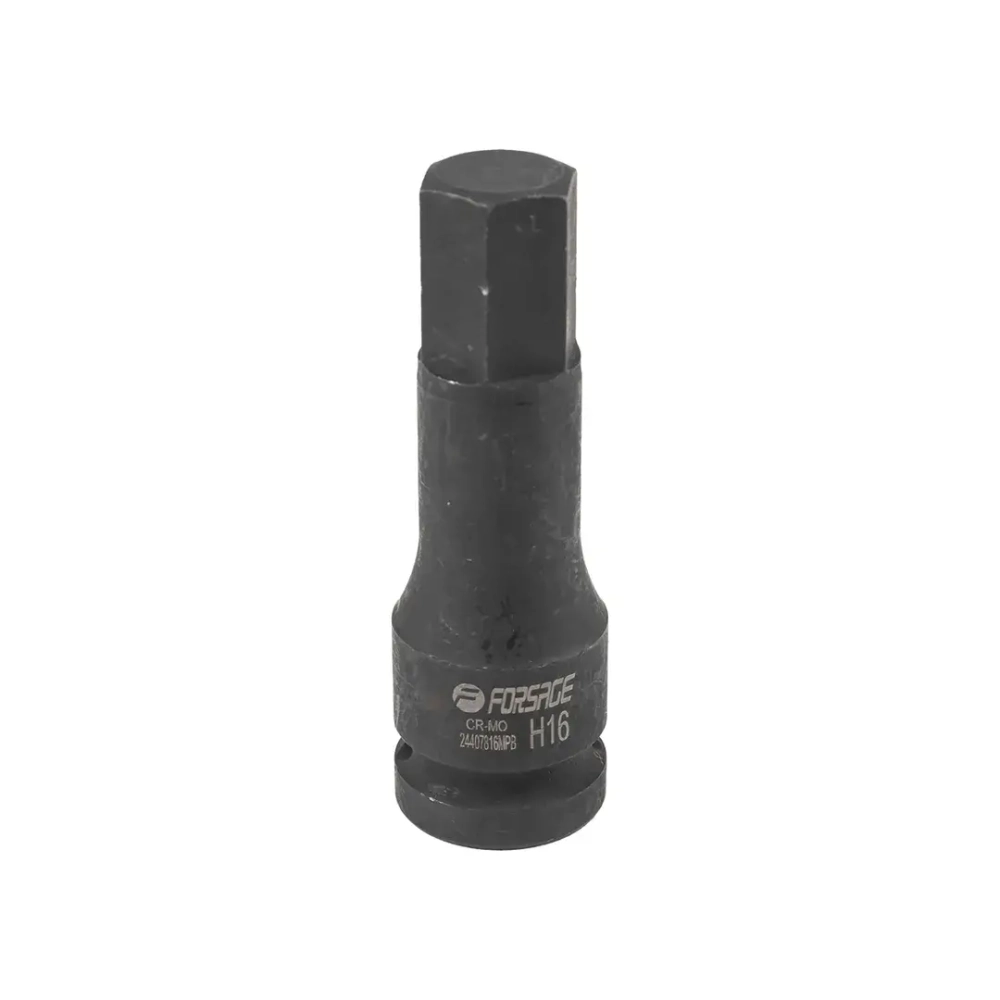 Головка-бита 6-гранная ударная 16мм,1/2'' Forsage F-24407816MPB