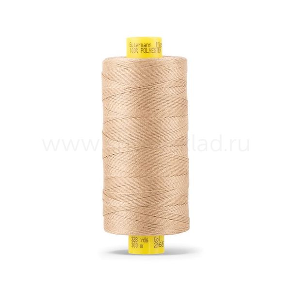 Нитка Gutermann Mara 30 (300 метров), 1 кат., для отстрочки | 265 серо-песочный