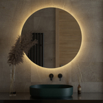 Зеркало Defesto led-подсветка 28w теплый свет d 90 см