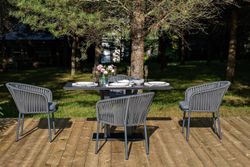 "Каффе Дабл" обеденная группа на 4 персоны, цвет "серый гранит"