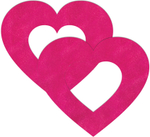 Розовые пестисы на грудь в форме сердечек