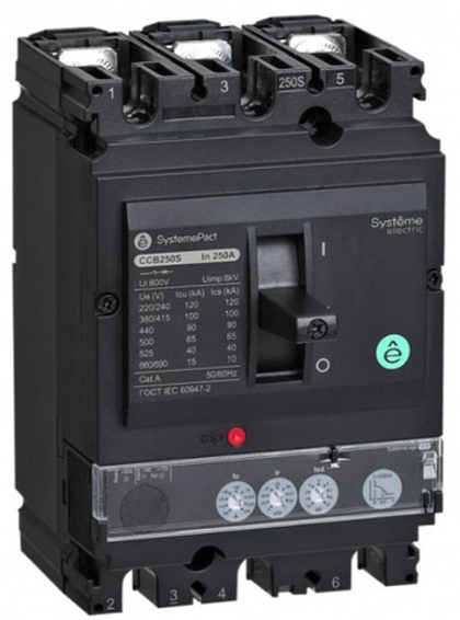 Автоматический выключатель в литом корпусе Systeme Electric SPC100N10022L3DF