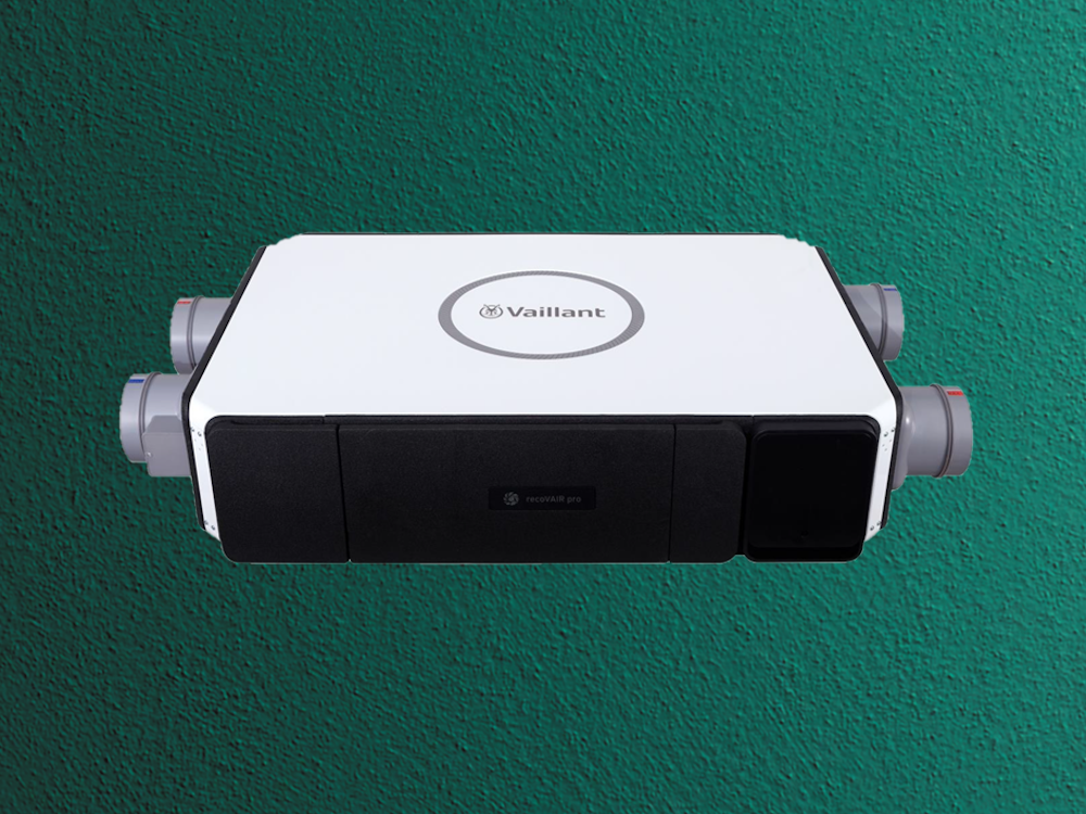 Приточно-вытяжная вентиляционная установка Vaillant с функцией рекуперации тепла и влаги recoVAIR 450 pro