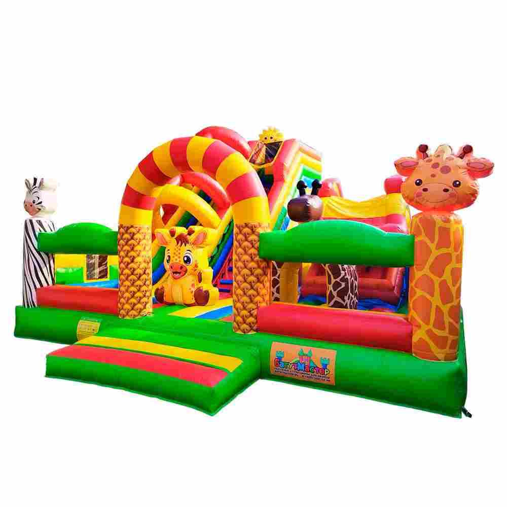 Коммерческий надувной батут «Мульти-сафари-утка» 7*6,5*5 м