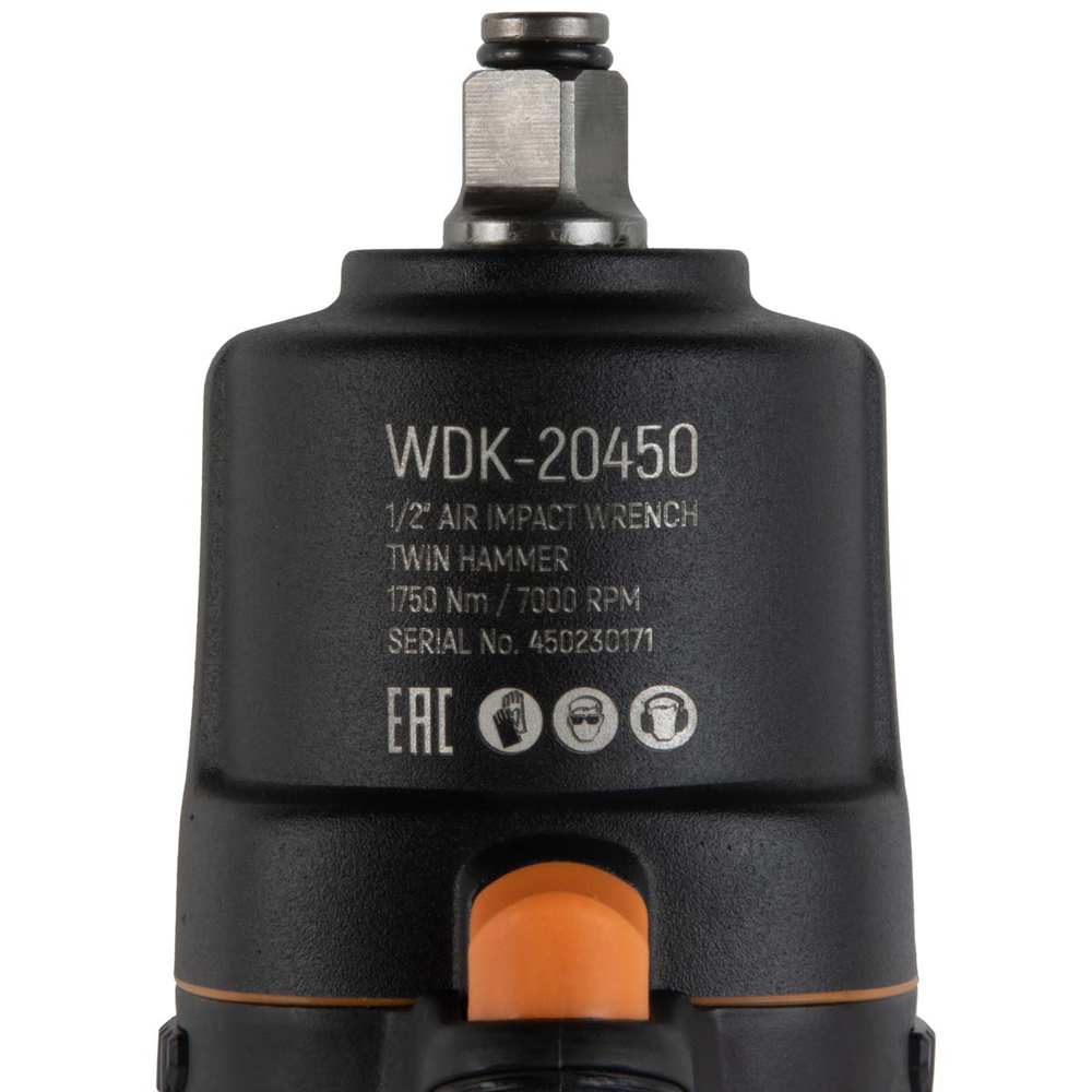 WDK-20450 Гайковерт пневматический ударный 1/2", 1750 Нм, композитный корпус