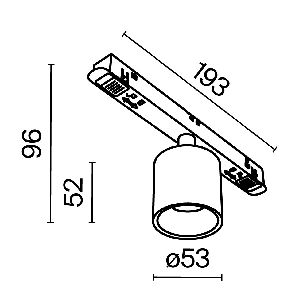 Трековый светильник Technical TR132-2-7W3K-B