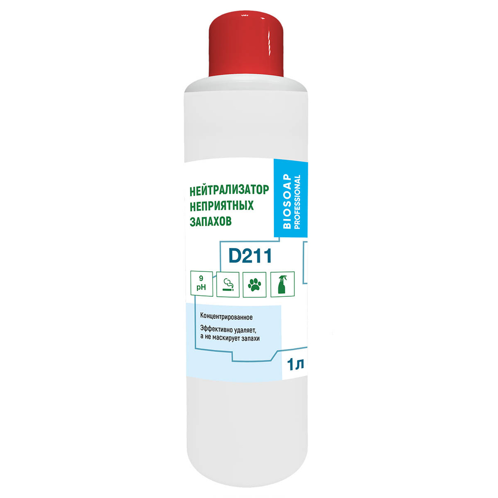 Средство для устранения и нейтрализации запахов АИС Biosoap Professional D211 1 л