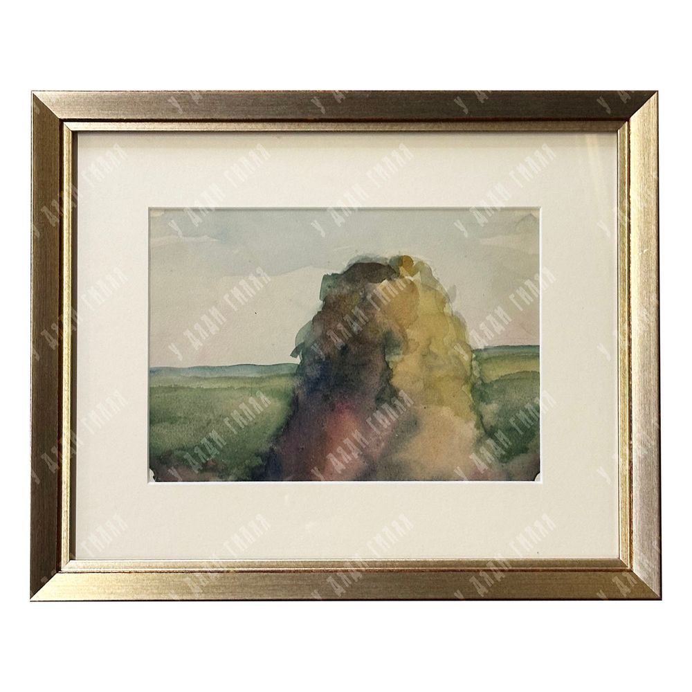 Коровин К. А.? Стога вечером. Этюд. Масло. 1899 г.