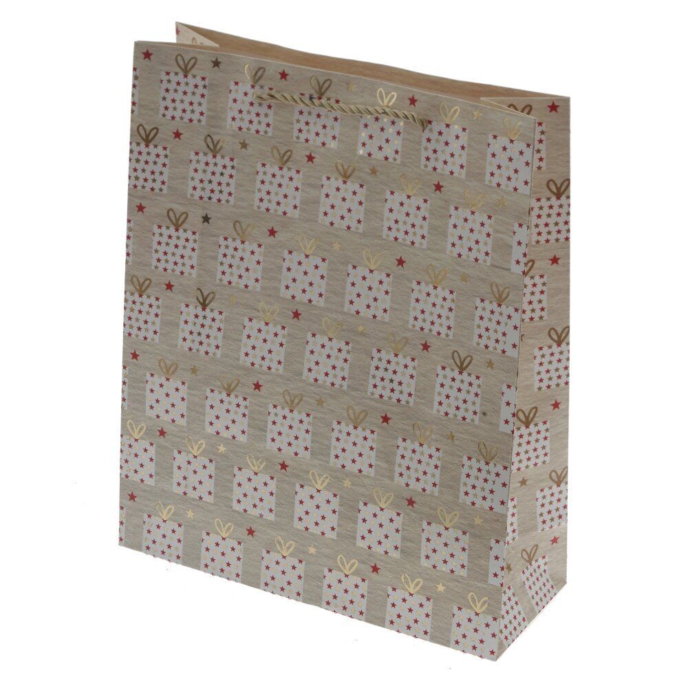 GAEM Пакет подарочный (бумага 210г/м2, блок 12шт), L26 W10 H32 см, 4в.