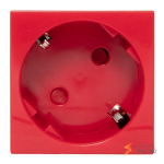 Розетка 45х45 с зазем, 45 градусов, быстрозажимные клеммы, красная EKF