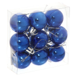 Новогодние шары 3 см (набор 9 шт) «Глянец», синий