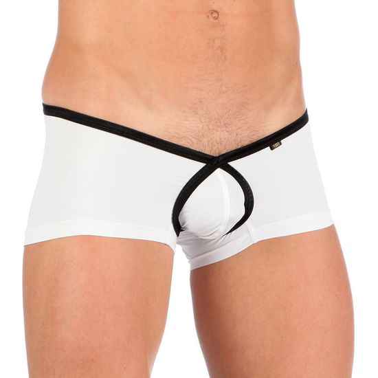 Мужские трусы хипсы TOOT белые с черной окантовкой