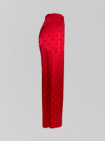 Костюм Askins из брюк и рубашки с принтом сердец атласный