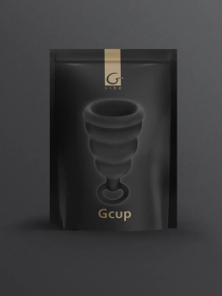 Gvibe Gcup Black - Силиконовая менструальная чаша с защитой от протечек