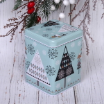 Банка жестяная «Снежинка» 800мл 8,9*8,9*11,4см