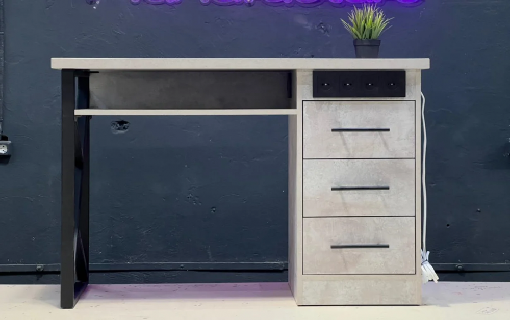 Маникюрный стол Loft, Светлый цемент перед