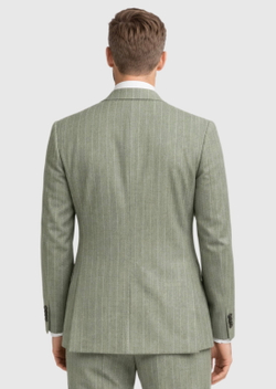 Мужской двубортный костюм (хаки) А111