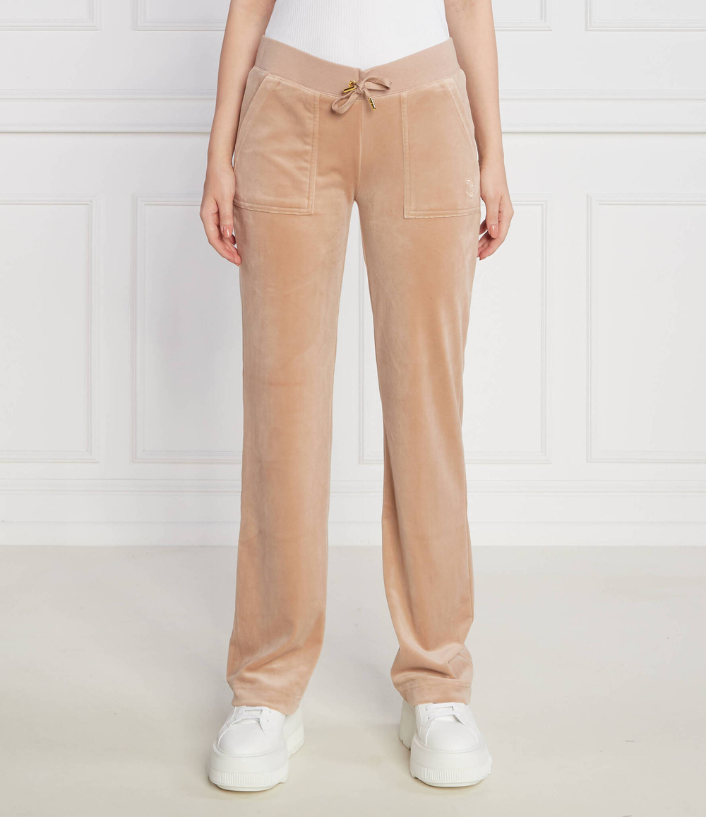 Спортивные штаны Del Ray Classic Velour Pant Pocket Design GOLD HW Juicy Couture - бежевый(JCAP180G)