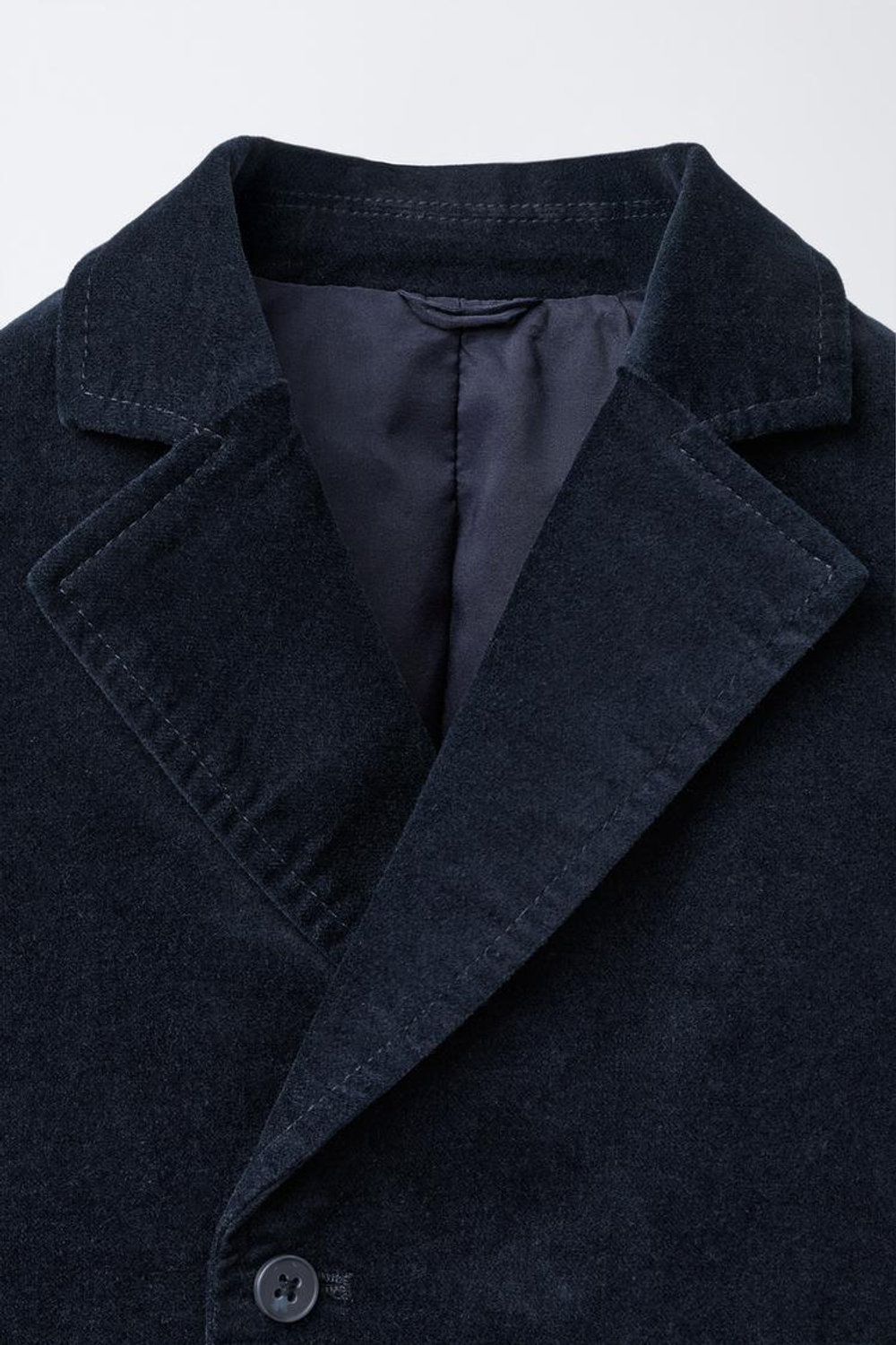 ZARA БЛЕЙЗЕР КОСТЮМНЫЙ БАРХАТНЫЙ, МОРСКОЙ СИНИЙ